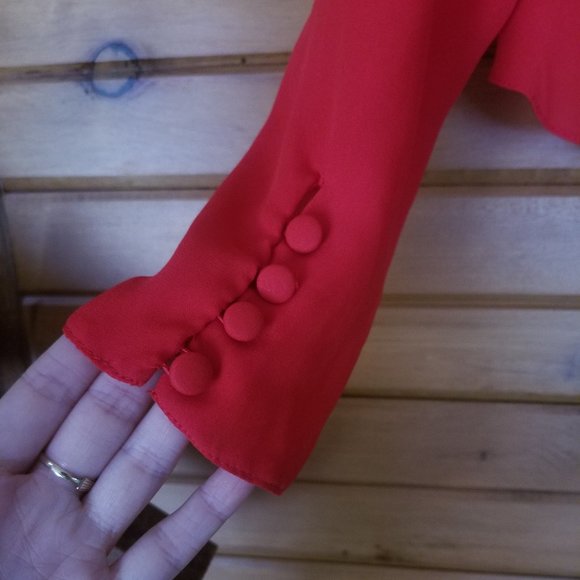 Vibrant red tie top - Picture 3 of 5